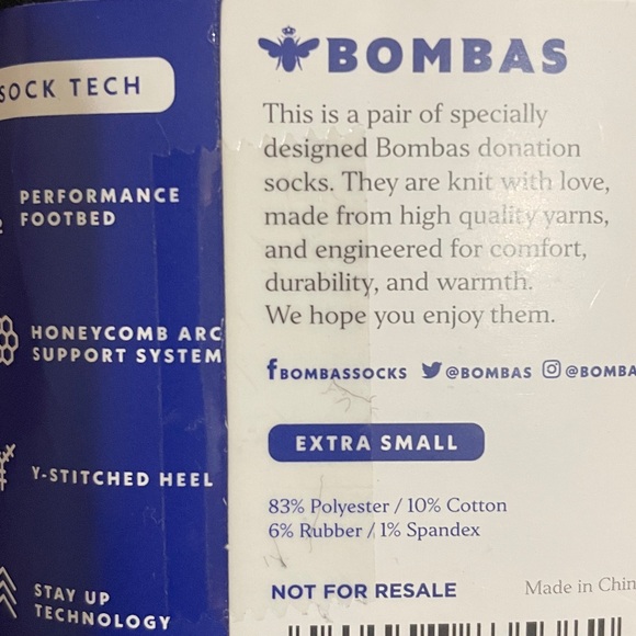 Bombas XS new socks - Picture 2 of 3